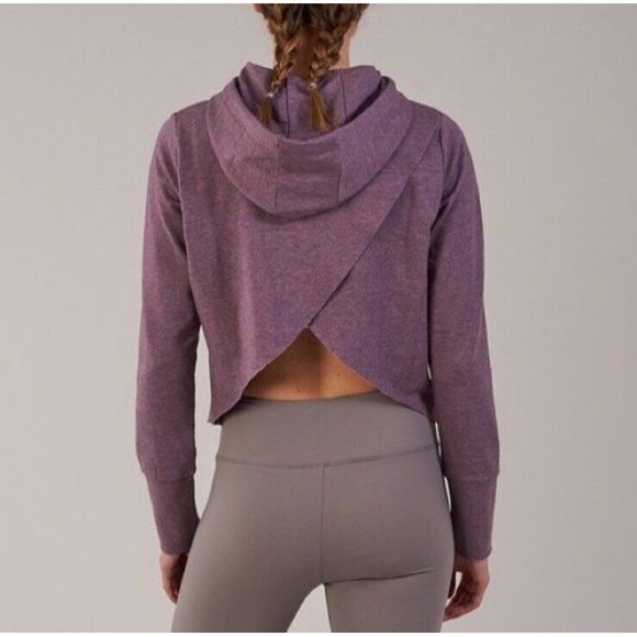 Gymshark Women’s Purple Cross Back Hoodie Pullover Sweater Size M - Picture 4 of 10